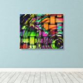 Psychedelic Basket Weave Wrapped Canvas Print Leinwanddruck (Insitu (Holzboden))