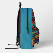 Psychedelic Batik Gitarre Kunstfarbenfrohe Retro M Bedruckter Rucksack (Links)