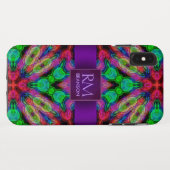 Psychedelic Batik Monogram iPhone4 Case-Mate™ Case-Mate iPhone Hülle (Rückseite (Horizontal))