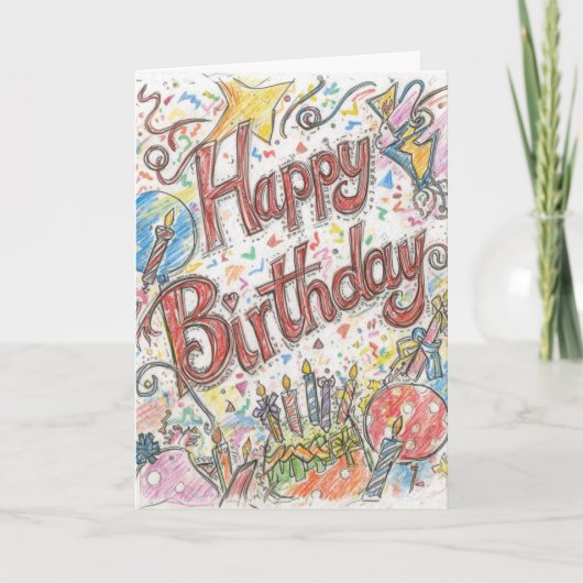 psychedelic birthday card karte (Vorderseite)