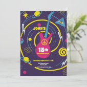 Psychedelic Birthday Party Einladung (Stehend Vorderseite)