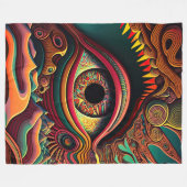 Psychedelic Blanket Fleecedecke (Vorderseite (Horizontal))