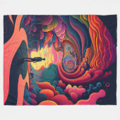 Psychedelic Blanket Fleecedecke (Vorderseite (Horizontal))