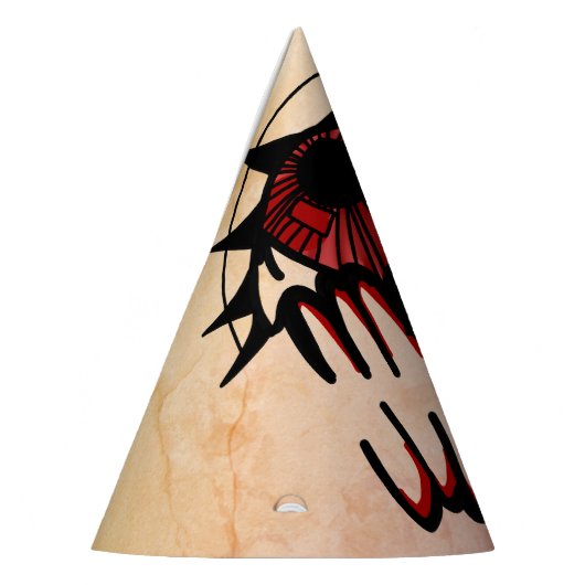 Psychedelic Bloodshot Vision Partyhütchen (Links)