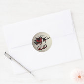 Psychedelic Bloodshot Vision Runder Aufkleber (Umschlag)