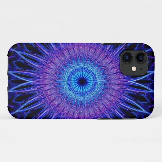 Psychedelic Blue Mandala Mobile Case (Rückseite (Horizontal))