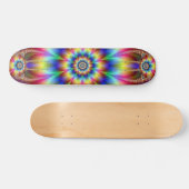 Psychedelic Blume Power Skateboard (Horizontal)