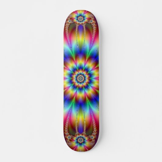 Psychedelic Blume Power Skateboard (Vorne)