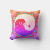 Psychedelic boho Cushion YinYang Peace Doves3 Kissen (Vorderseite)