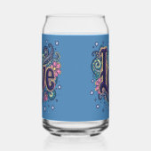 Psychedelic Boho Liebe Letting mit floraler Akzent Dosenglas (Links)