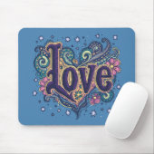 Psychedelic Boho Liebe Letting mit floraler Akzent Mousepad (Mit Mouse)