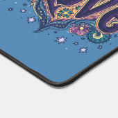 Psychedelic Boho Liebe Letting mit floraler Akzent Schreibtischunterlage (Ecke)