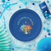 Psychedelic Boho Retro Party Amanita Mushroom Pappteller (Party)