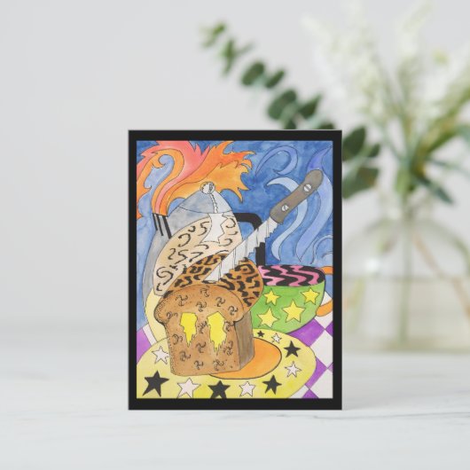 Psychedelic Brunch Postcard Postkarte (Stehend Vorderseite)