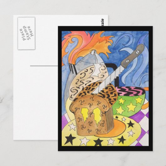 Psychedelic Brunch Postcard Postkarte (Vorne/Hinten)