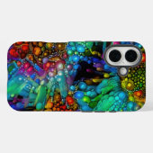 Psychedelic Bubble Burst Abstrakt Daisies Case-Mate iPhone Hülle (Rückseite (Horizontal))