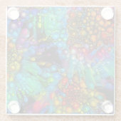 Psychedelic Bubble Burst Abstrakt Daisies Glasuntersetzer (Rückseite)