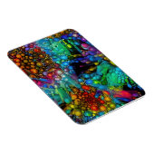 Psychedelic Bubble Burst Abstrakt Daisies Magnet (Rechte Seite)