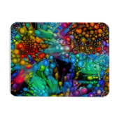 Psychedelic Bubble Burst Abstrakt Daisies Magnet (Horizontal)