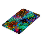 Psychedelic Bubble Burst Abstrakt Daisies Magnet (Linke Seite)