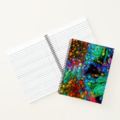 Psychedelic Bubble Burst Abstrakt Daisies Notizblock (Innenseite)