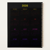 Psychedelic Bubble Burst Abstrakt Daisies Planer (Rückseite)