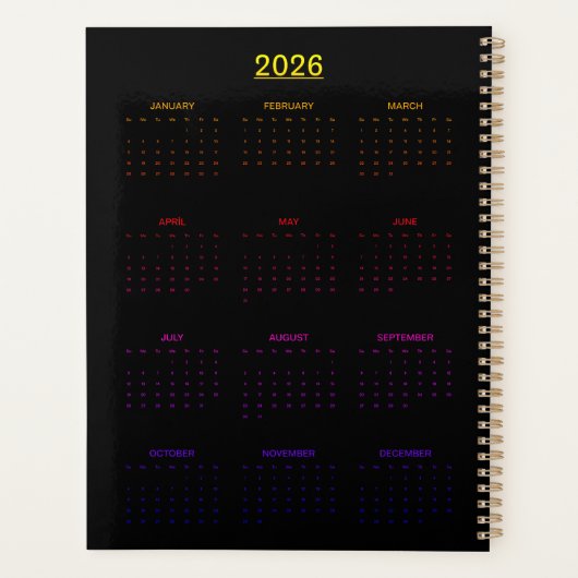 Psychedelic Bubble Burst Abstrakt Daisies Planer (Rückseite)