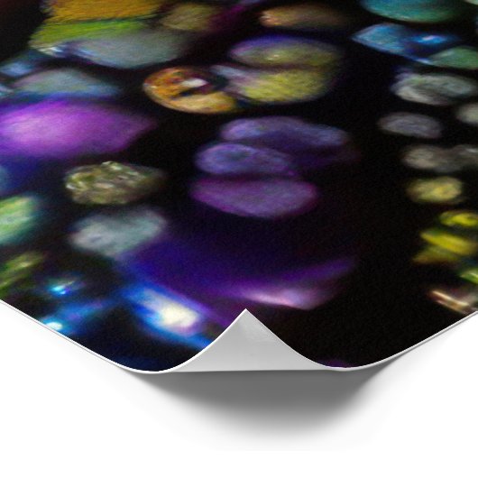 Psychedelic Bubble Burst Abstrakt Daisies Poster (Ecke)