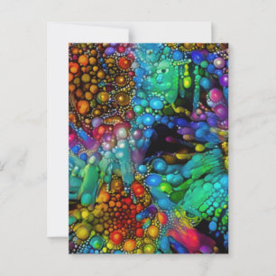 Psychedelic Bubble Burst Abstrakt Daisies Postkarte