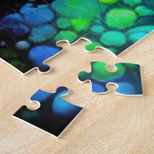 Psychedelic Bubble Burst Abstrakt Daisies Puzzle (Seite)