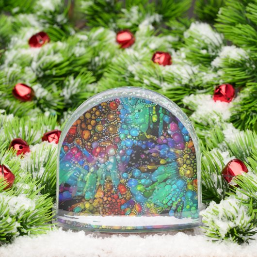 Psychedelic Bubble Burst Abstrakt Daisies Schneekugeln (Weihnachten)