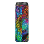 Psychedelic Bubble Burst Abstrakt Daisies Thermosbecher (Rückseite)