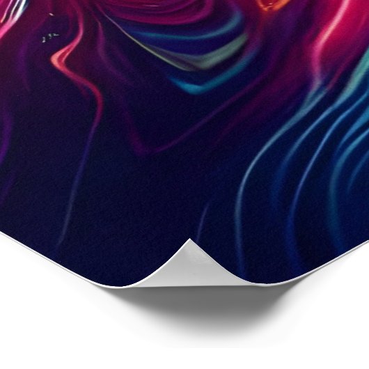 Psychedelic Buddha Art Poster - Vibrant Third Eye  (Ecke)