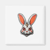 Psychedelic Bunny Psycho Classic Magnet (Vorne)