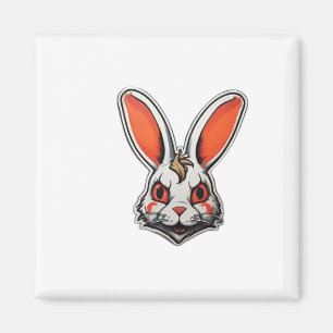 Psychedelic Bunny Psycho Classic Magnet