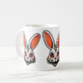Psychedelic Bunny Psycho Classic Tasse (Vorderseite Links)
