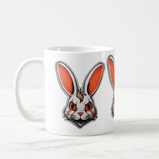 Psychedelic Bunny Psycho Classic Tasse (Links)