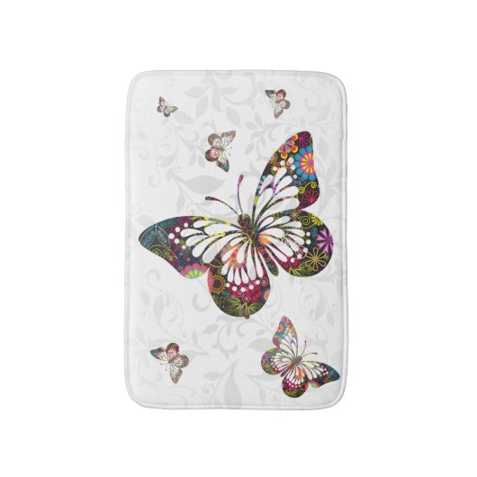 Psychedelic Butterfly Badematte (Vorderseite Vertikal)