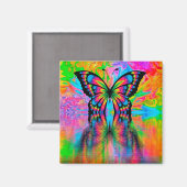 Psychedelic Butterfly Magnet (Vorderseite/Rückseite)