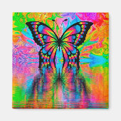 Psychedelic Butterfly Magnet (Vorne)
