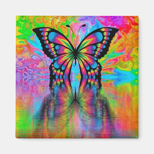 Psychedelic Butterfly Magnet (Vorne)