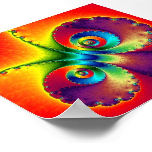 Psychedelic Butterfly Poster (Ecke)