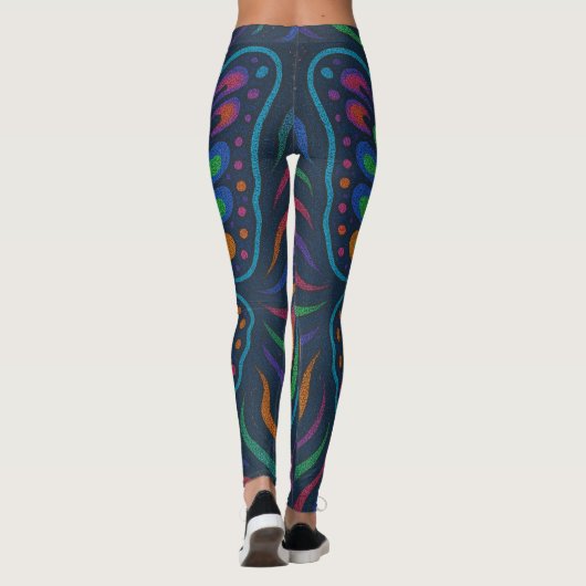 Psychedelic Butterfly Vibes Leggings (Rückseite)