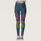 Psychedelic Butterfly Vibes Leggings (Vorderseite)
