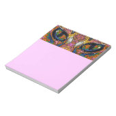 Psychedelic Cat Eyes Notepad Notizblock (Rotiert)