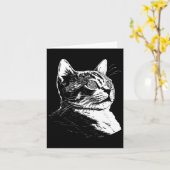 Psychedelic Cat Festival Edm Trippy Illusion Kitty Karte (Gelbe Blume)