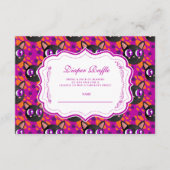 Psychedelic Cat Halloween Diapper Raffle Begleitkarte (Vorderseite)