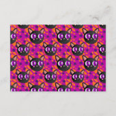 Psychedelic Cat Halloween Diapper Raffle Begleitkarte (Rückseite)