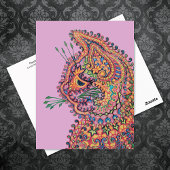 Psychedelic Cat Illustration Louis Wain Postcard Postkarte