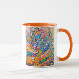 Psychedelic Cat, Louis Wain マグカップ Tasse